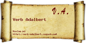Verb Adalbert névjegykártya